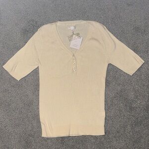 LC Lauren Conrad cream knit top